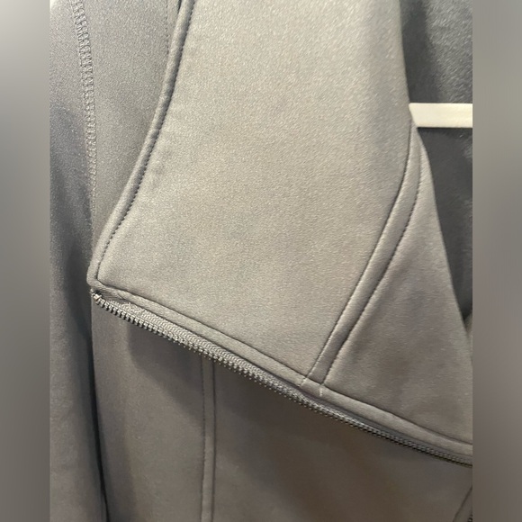 stretchy charcoal moto jacket - Picture 5 of 10